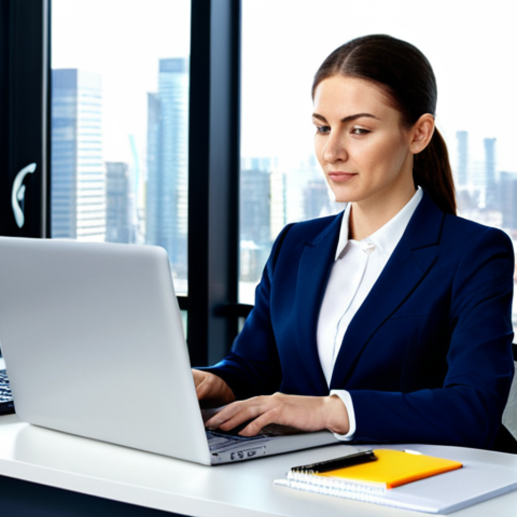 AI 건강 상담 서비스의 장점과 단점 - Modern Office Environment**

"A professional businesswoman, fully clothed in a modest navy blue busi...