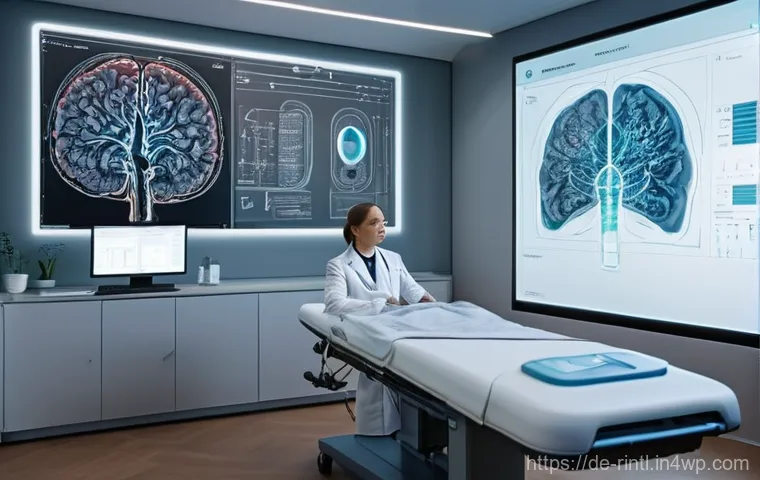 AI 기반 건강 데이터의 활용 방안 - **AI-Powered Medical Diagnosis and Collaboration:**
A highly detailed, realistic image of a mode...