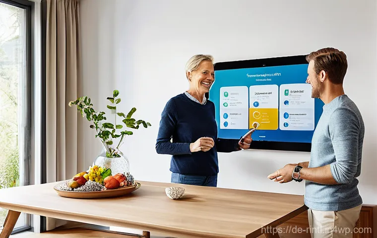 AI 기반 건강 데이터의 활용 방안 - **Personalized AI Health Coach in Everyday Life:**
    A dynamic, outdoor scene in a vibrant park wi...
